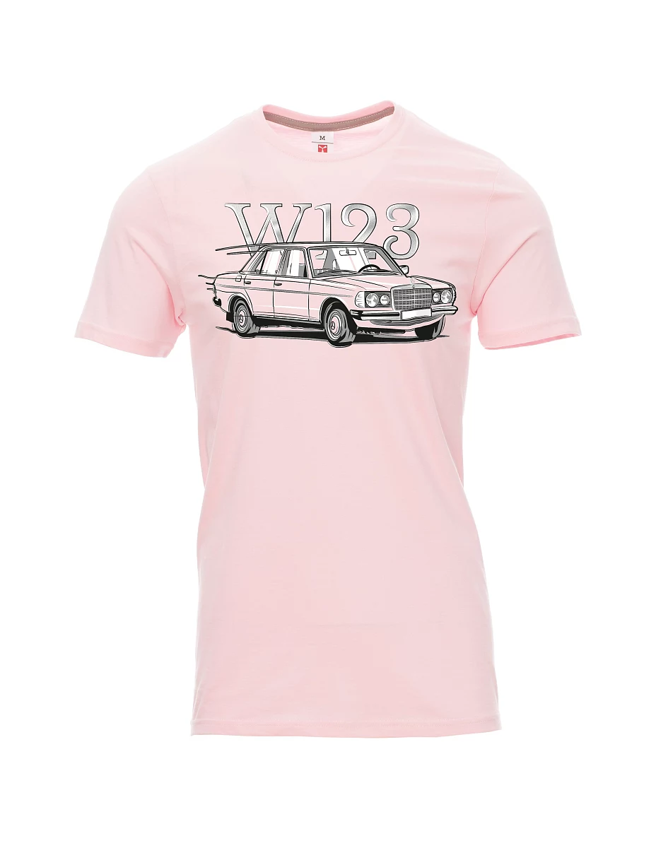 Męski t-shirt jasnoróżowy W123