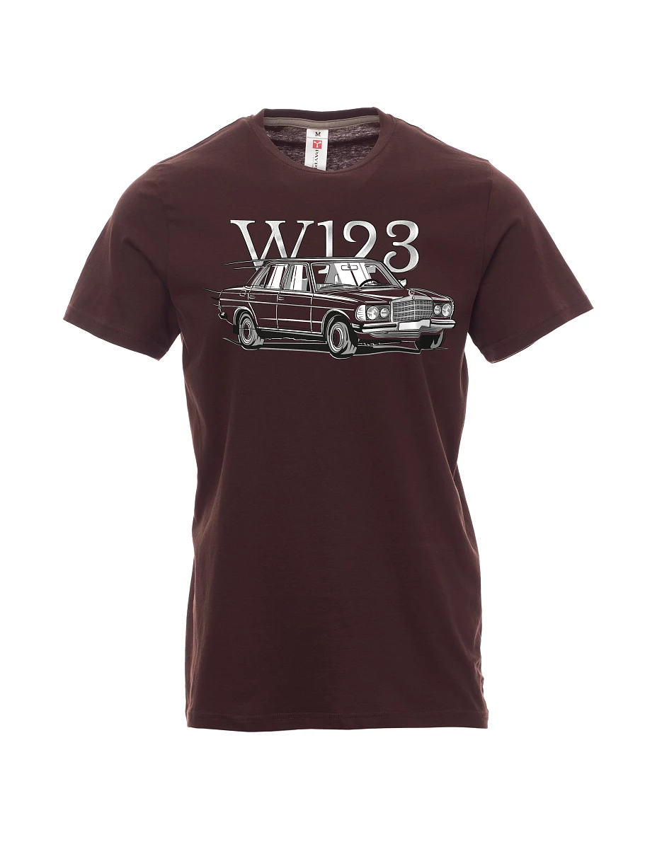 Męski t-shirt ciemny brąz W123