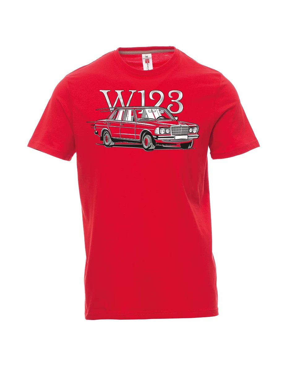 Męski t-shirt czerwony W123