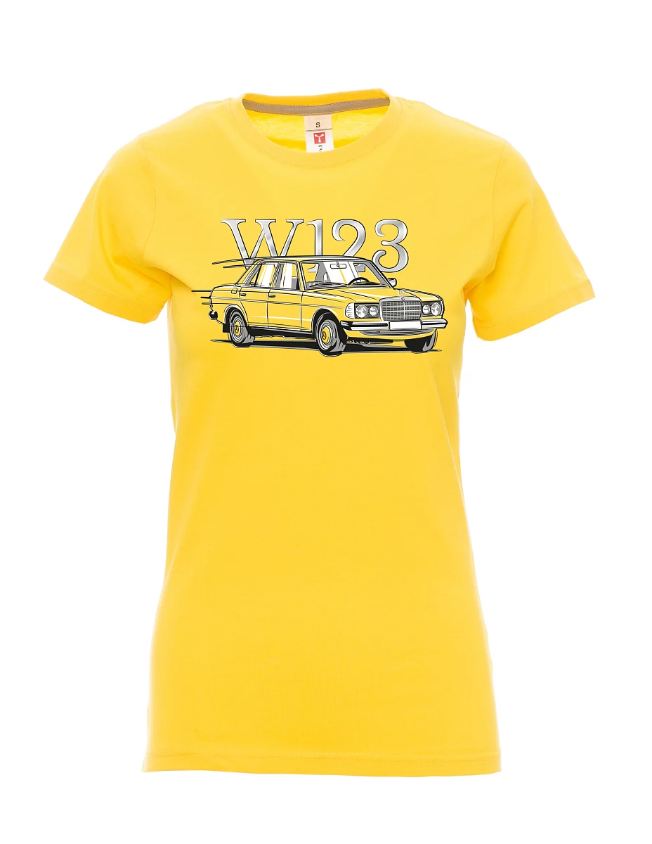 Damski t-shirt żółty W123