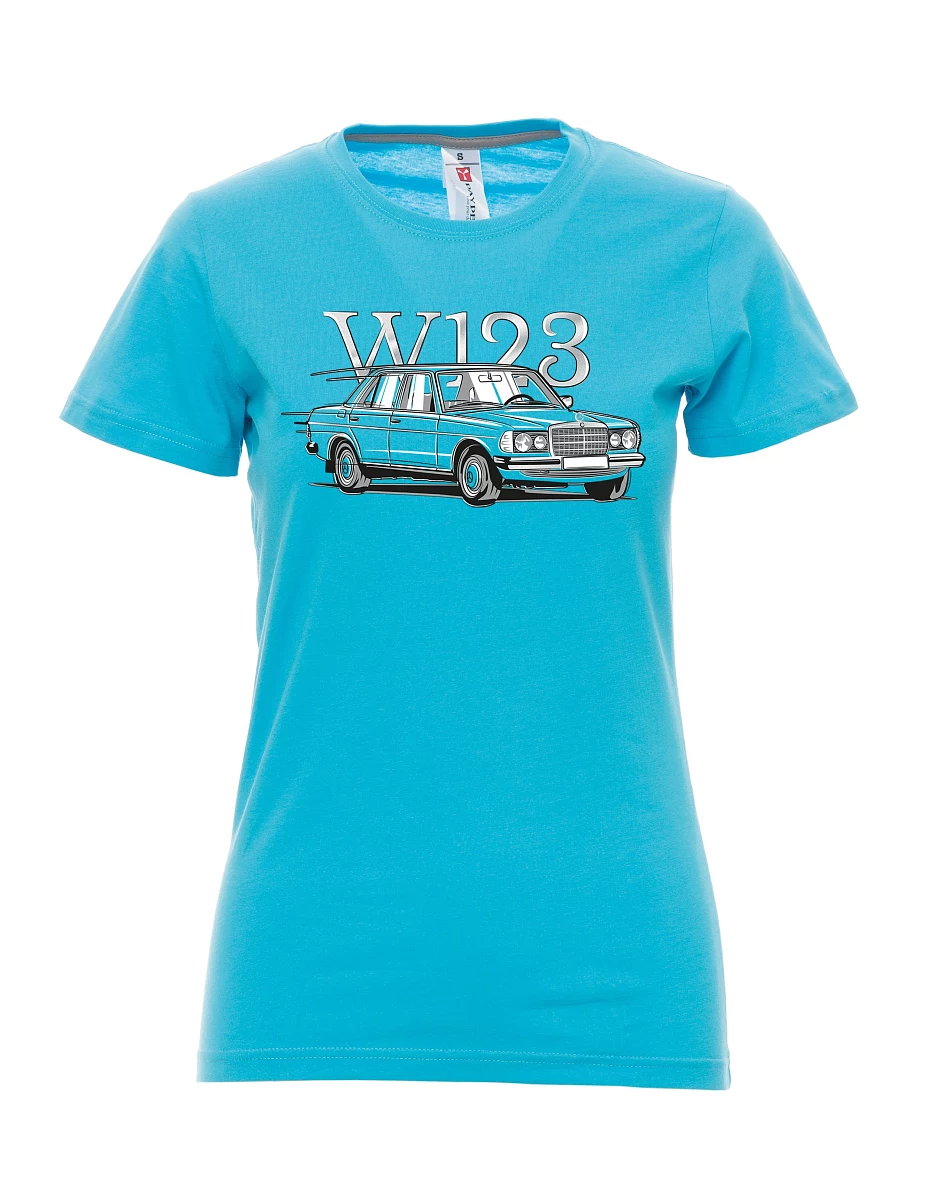 Damski t-shirt turkusowy W123